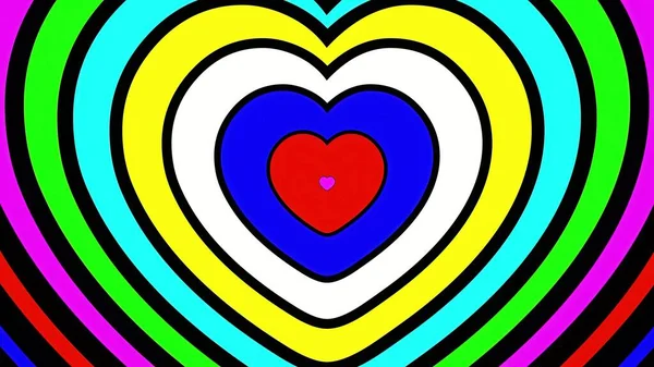 Beautiful Illustration Colorful Hearts Pattern — Stock Photo, Image