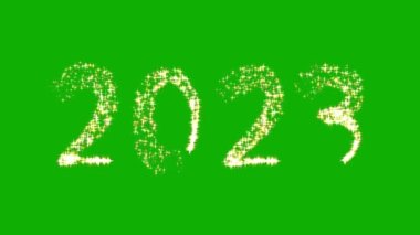 2023 yeşil ekran arkaplanındaki sim parçacıkları ile oluşturuldu