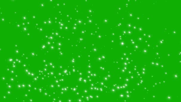 Fallende Sterne Auf Dem Boden Bewegungsgrafik Mit Grünem Bildschirmhintergrund — Stockvideo