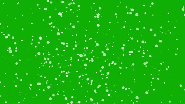 Yeşil Ekran Arkaplanlı Yer Hareketi Grafiklerinde Kar Yağışı — Stok video