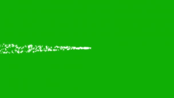 Grafica Del Flusso Particelle Glitter Con Sfondo Verde Dello Schermo — Video Stock