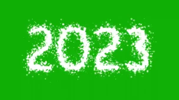 2023 Блискучою Графікою Руху Блискітки Зеленим Екраном Фону — стокове відео