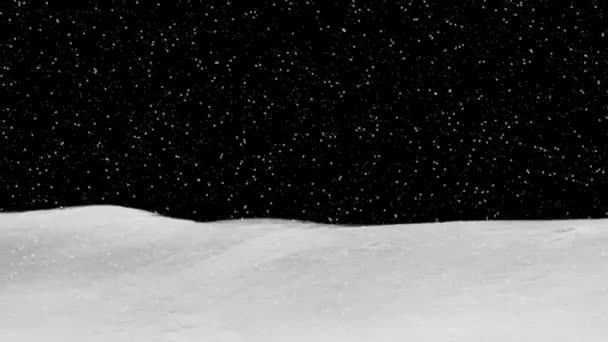 具有夜间背景的降雪运动图形 — 图库视频影像