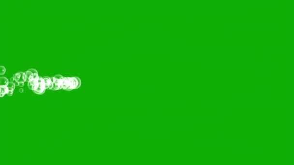 Blasen Strömen Pfad Bewegungsgrafik Mit Grünem Hintergrund — Stockvideo