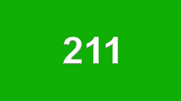 Підрахунок Чисел Від 1000 Фоні Зеленого Екрану — стокове відео