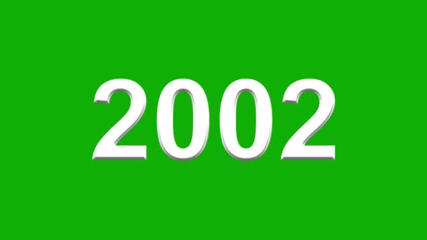 Counting Years 2000 2023 Green Screen Background — Stock Video