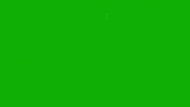 Glitter Gnistrar Ström Rörelse Grafik Med Grön Skärm Bakgrund — Stockvideo