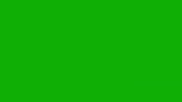 緑の画面の背景を持つ驚きの星のモーショングラフィックス — ストック動画