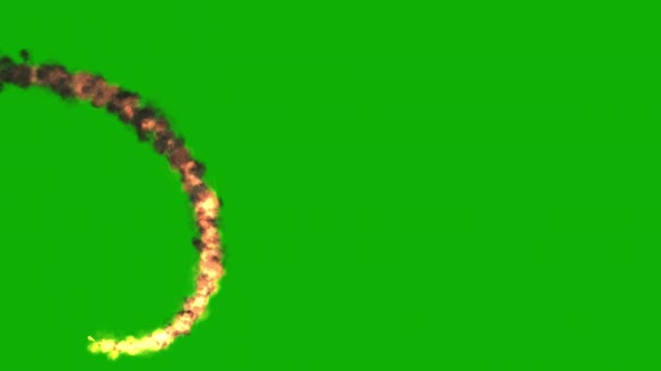 Fire Heart Stream Motion Graphics Green Screen Background — ストック動画