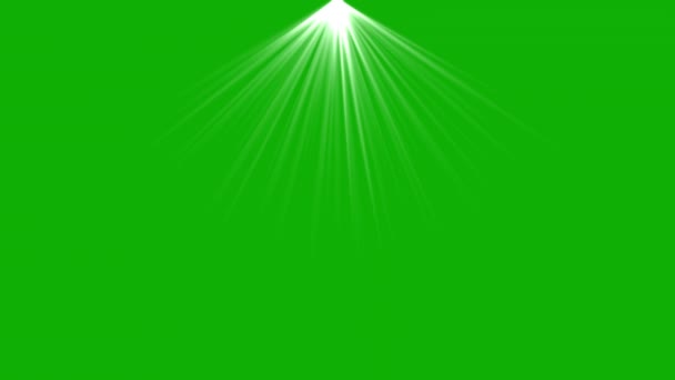 Uitbreidende Lichtstralen Beweging Graphics Met Groene Scherm Achtergrond — Stockvideo