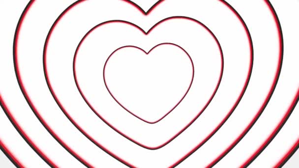 Зростаючий Візерунок Серця Графічний Фон Руху — стокове відео