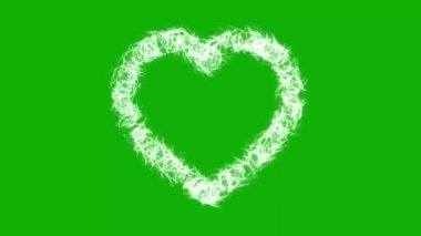 Şimşek yeşil ekran arkaplanlı kalp hareketi grafiklerine yol açıyor