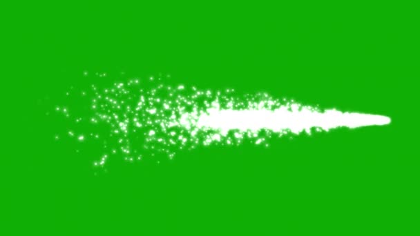 Glitter Schittert Stream Motion Graphics Met Groene Achtergrond Scherm — Stockvideo
