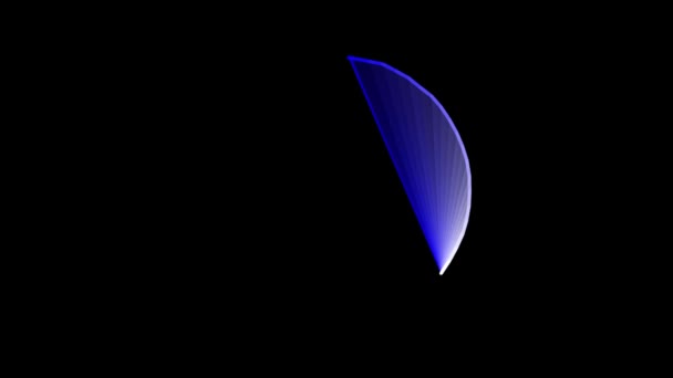 黒を基調とした魔法のカラフルな円形光線 — ストック動画