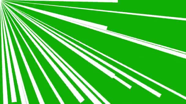 Світлові Смуги Руху Графіки Зеленим Екраном Фону — стокове відео