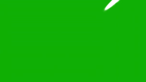 Падающая Графика Движения Звезды Зеленым Фоном — стоковое видео