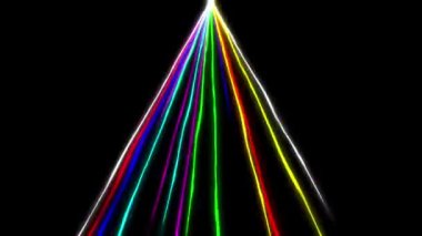 Renkli ışık düz siyah arkaplan ile hareket grafiklerini çizer