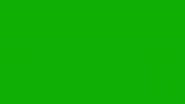 Strumień Światła Grafika Ruchu Zielonym Tle Ekranu — Wideo stockowe