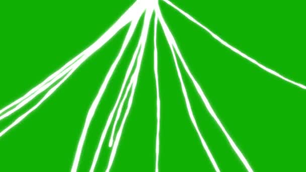 魔术光带运动图形与绿色屏幕背景 — 图库视频影像