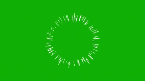 Шокові Хвилі Графіки Руху Зеленим Екраном Фону — стокове відео