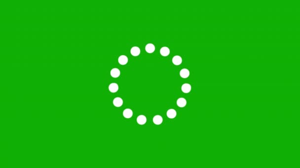 绿色屏幕背景的数字加载符号移动图形 — 图库视频影像