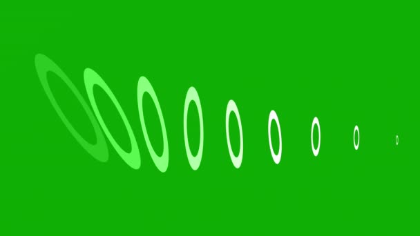 Schallwellen Kreisförmige Formen Auf Grünem Hintergrund — Stockvideo