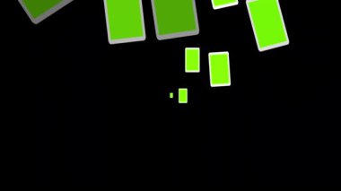 Boş fotoğraf çerçevesi düz siyah arkaplan ile hareket grafikleri