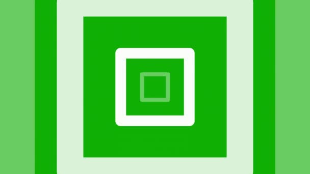 Expanding Square Shapes Motion Graphics Green Screen Background — Stock Video