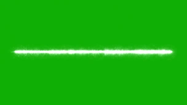 緑の画面の背景と輝くエネルギー線の動きのグラフィック — ストック動画