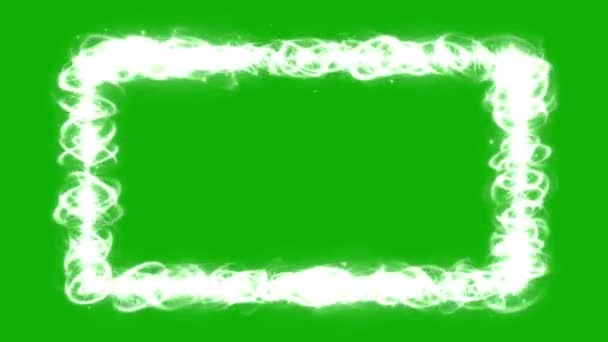 緑の画面の背景を持つ魔法のエネルギーフレームモーショングラフィックス — ストック動画