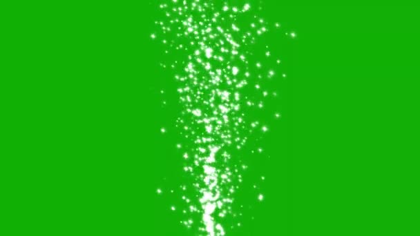 Glitter Particles Fountain Motion Graphics Green Screen Background — Stock video
