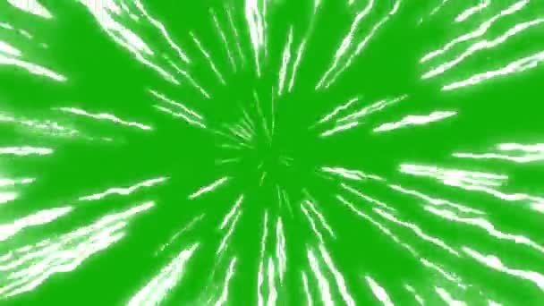 Zářící Světlo Pruhy Pohybu Grafiky Zeleným Pozadí Obrazovky — Stock video