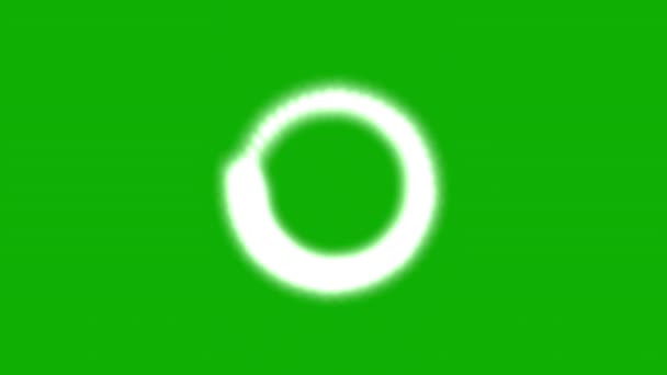 Buffering Szimbólum Mozgás Grafika Zöld Képernyő Háttér — Stock videók