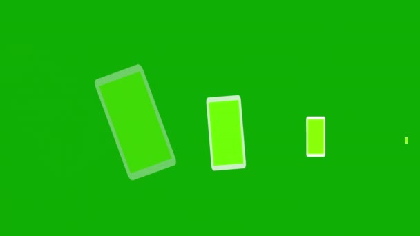 Порожня Графіка Руху Фоторамки Зеленим Тлом Екрана — стокове відео