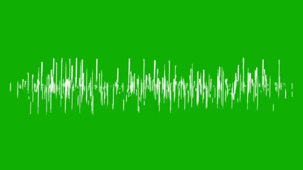 具有绿色屏幕背景的声波运动图形 — 图库视频影像