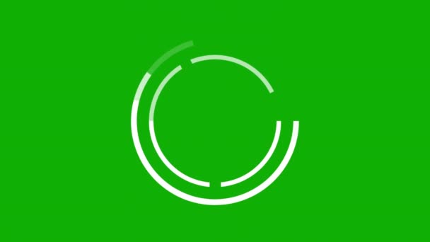 Цифрові Круги Графіка Руху Зеленим Екраном Фону — стокове відео