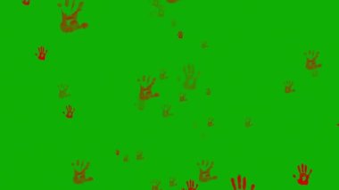 Ürkütücü kan, yeşil ekran arkaplanlı hareket grafikleri