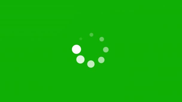 Cyfrowa Grafika Ruchu Symbolu Buforowania Zielonym Tle Ekranu — Wideo stockowe