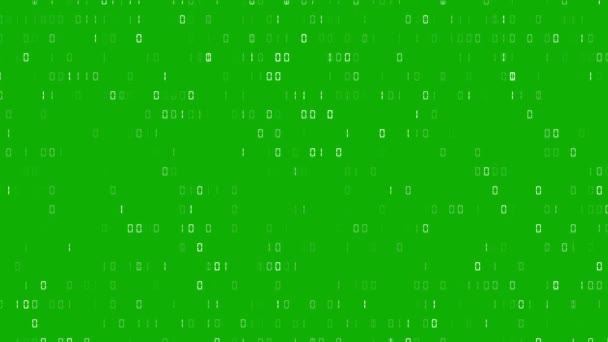 緑の画面の背景を持つデジタルバイナリコードのモーショングラフィックス — ストック動画