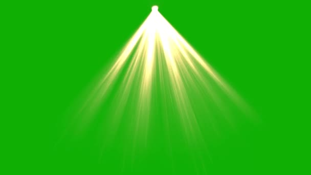 Glowing Light Streaks Motion Graphics Green Screen Background — Stock Video
