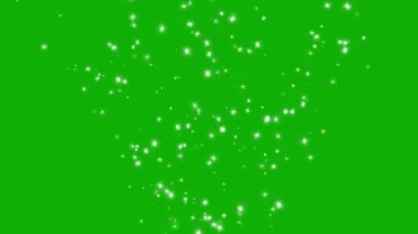 Parlayan yıldızlar yeşil ekran arkaplanlı hareketli grafikler