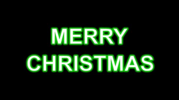 Πολύχρωμα Καλά Χριστούγεννα Γραφικά Κίνησης Απλό Μαύρο Φόντο — Αρχείο Βίντεο