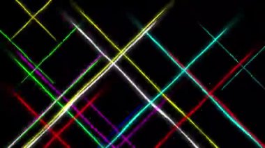 Renkli ışık düz siyah arkaplan ile hareket grafiklerini çizer