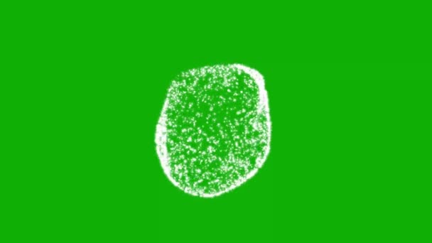 Skiner Glitter Partiklar Klump Rörelse Grafik Med Grön Skärm Bakgrund — Stockvideo