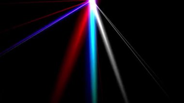 Sade siyah arkaplan ile renkli lazer ışınları hareket grafikleri