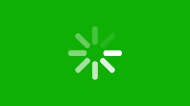 Yeşil ekran arkaplanlı dijital tampon sembol hareket grafikleri