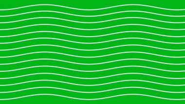 Yeşil ekran arkaplanlı beyaz dalgalar hareket grafikleri