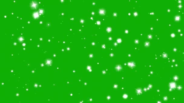 Твінкі Іскри Графіки Руху Зеленим Екраном Фону — стокове відео