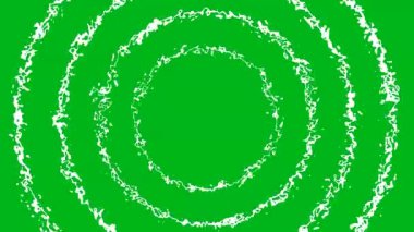 Yeşil ekran arkaplanlı dairesel dalgalar desen grafikleri