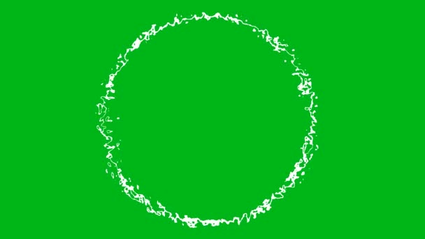 Magiska Vågor Cirkel Rörelse Grafik Med Grön Skärm Bakgrund — Stockvideo